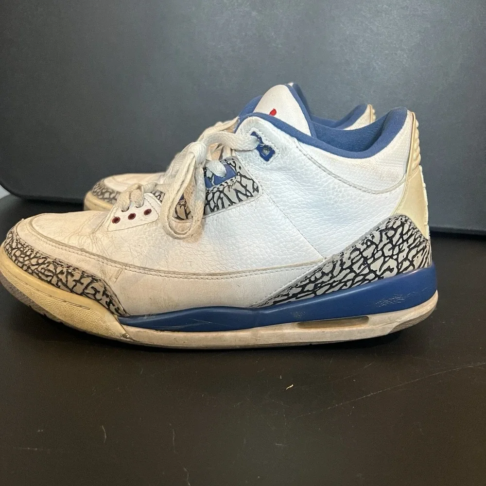 Nike Air Jordan 3 True Blue Retro 2009 Mens Sneakers Size 12 BEATERS Vintage
